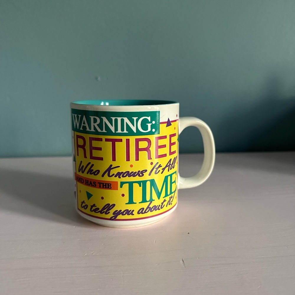 Vintage 90s retirement mug